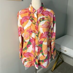 Chico's Size XL Colorful Floral Blouse